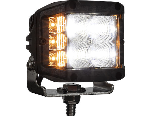 1492232 - 4 INCH WIDE LED FLOOD LIGHT WITH STROBE - SQUARE LENS