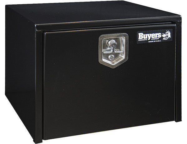 1702300 - BLACK STEEL UNDERBODY TRUCK TOOL BOX WITH T-LATCH