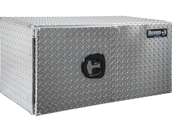 1705205 - DIAMOND TREAD ALUMINUM UNDERBODY TRUCK TOOL BOX WITH BARN DOOR