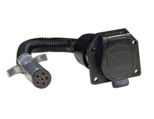 TC1067P - 6-WAY ROUND TO 7-WAY FLAT TRAILER CONNECTOR ADAPTER