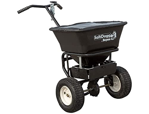 WB155BG - SALTDOGG® BULK SALT WALK BEHIND BROADCAST SPREADER WITH BLACK POWDER-COATED FRAME