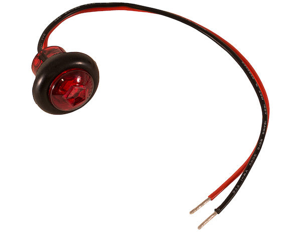 5623414 - .75 INCH ROUND MARKER CLEARANCE LIGHTS - 1 LED RED WITH STRIPPED LEADS