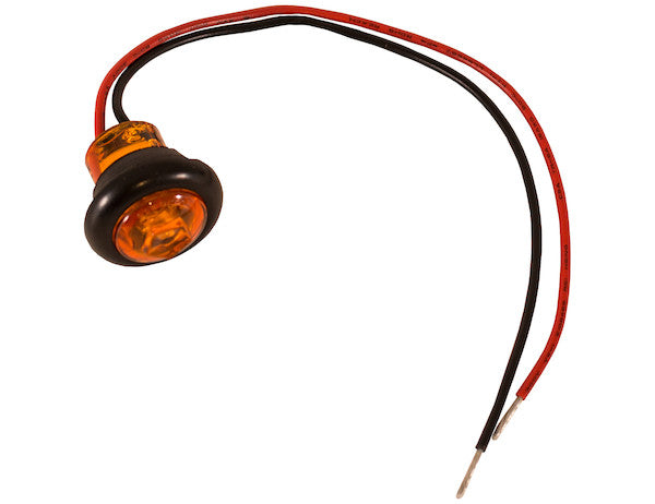 5623424 - .75 INCH ROUND MARKER CLEARANCE LIGHTS - 1 AMBER LED WITH STRIPPED LEADS