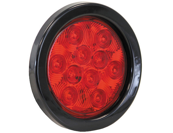 5624110 - 4 INCH RED ROUND STOP/TURN/TAIL LIGHT WITH 10 LEDS KIT (PL-3 CONNECTION, INCLUDES GROMMET AND PLUG)