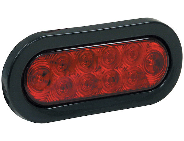 5626510 - 6 INCH RED OVAL STOP/TURN/TAIL LIGHT WITH 10 LEDS KIT