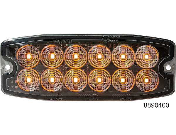 8890400 - AMBER DUAL ROW ULTRA THIN 5 INCH LED STROBE LIGHT