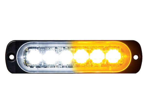 8891902 - THIN 4.5 INCH AMBER/CLEAR HORIZONTAL LED STROBE LIGHT