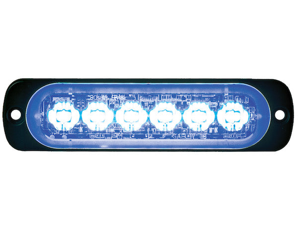 8891904 - THIN 4.5 INCH BLUE HORIZONTAL LED STROBE LIGHT