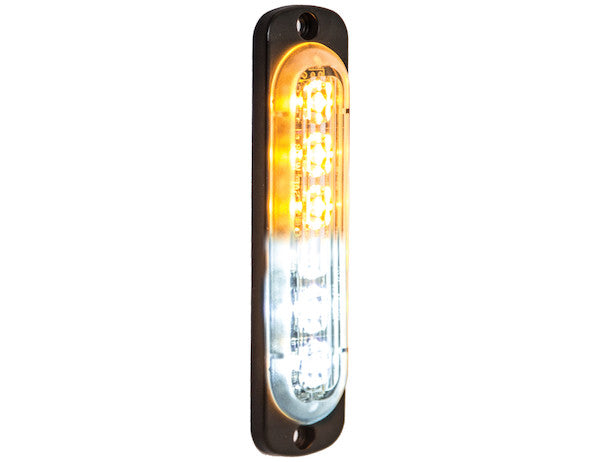 8891912 - THIN 4.5 INCH AMBER/CLEAR VERTICAL LED STROBE LIGHT