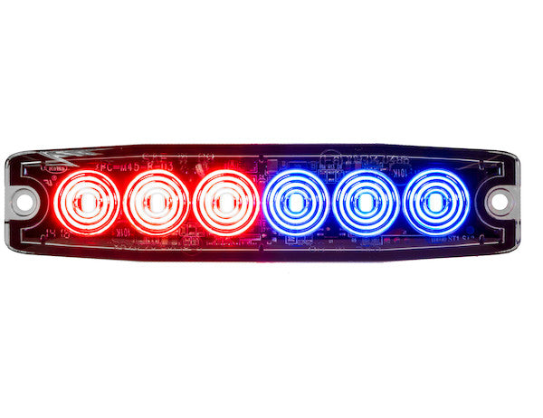 8892205 - ULTRA THIN 5 INCH RED/BLUE LED STROBE LIGHT