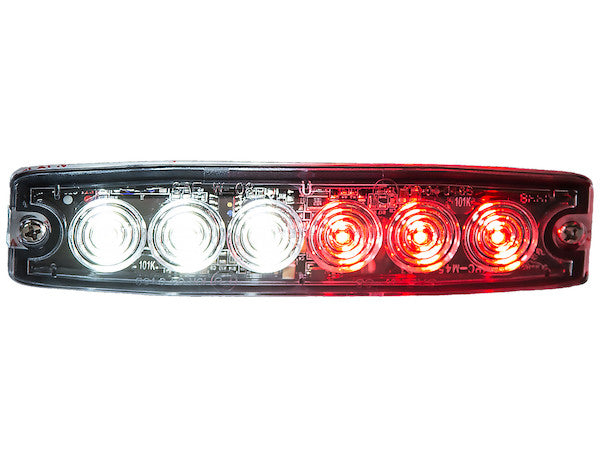 8892207 - ULTRA THIN 5 INCH CLEAR/RED LED STROBE LIGHT