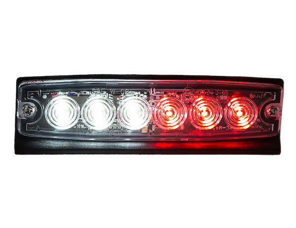 8892207 - ULTRA THIN 5 INCH CLEAR/RED LED STROBE LIGHT