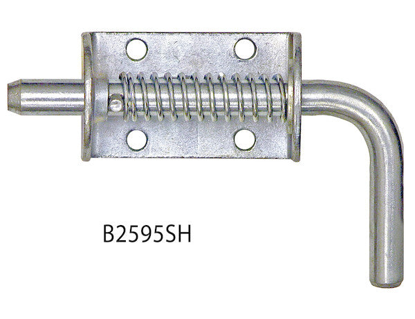 B2595SH - 1/2 INCH ZINC PLATED SPRING LATCH ASSEMBLY WITH SHORT HANDLE - 1.75 X 5.19 INCH