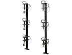 LT13 - 3-POSITION CHANNEL STYLE LOCKABLE TRIMMER RACK FOR OPEN LANDSCAPE TRAILERS