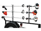 LT13 - 3-POSITION CHANNEL STYLE LOCKABLE TRIMMER RACK FOR OPEN LANDSCAPE TRAILERS