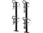 LT18 - 2 POSITION CHANNEL-STYLE LOCKABLE TRIMMER RACK FOR OPEN LANDSCAPE TRAILERS