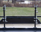 LT18 - 2 POSITION CHANNEL-STYLE LOCKABLE TRIMMER RACK FOR OPEN LANDSCAPE TRAILERS