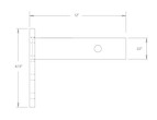 PM25612 - 2-1/2 INCH PINTLE HOOK MOUNTING PLATE (2 POSITION/12 INCH SHANK)