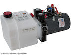 PU642A - BUYERS 4-WAY DC POWER UNIT-ELECTRIC CONTROLS HORIZONTAL 0.75 GALLON POLY RESERVOIR