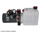 PU642A - BUYERS 4-WAY DC POWER UNIT-ELECTRIC CONTROLS HORIZONTAL 0.75 GALLON POLY RESERVOIR