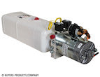 PU642LR - 4-WAY DC POWER UNIT-ELECTRIC CONTROLS HORIZONTAL 1.5 GALLON POLY RESERVOIR