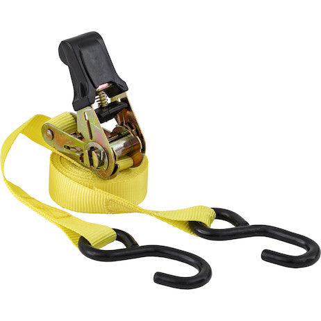 RTD211218 - 1 INCH X 12 FOOT RATCHET STRAP TIE DOWN (2-PACK) - SOLD IN CASES OF FOUR (EIGHT TOTAL STRAPS PER CASE)