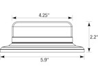 SL550ALP - LOW PROFILE 6 INCH BY 2 INCH LED BEACON STROBE LIGHT WITH AUXILIARY PLUG