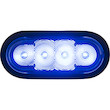 SL62CB - 6 INCH LED OVAL STROBE LIGHT WITH BLUE LEDS AND CLEAR LENS