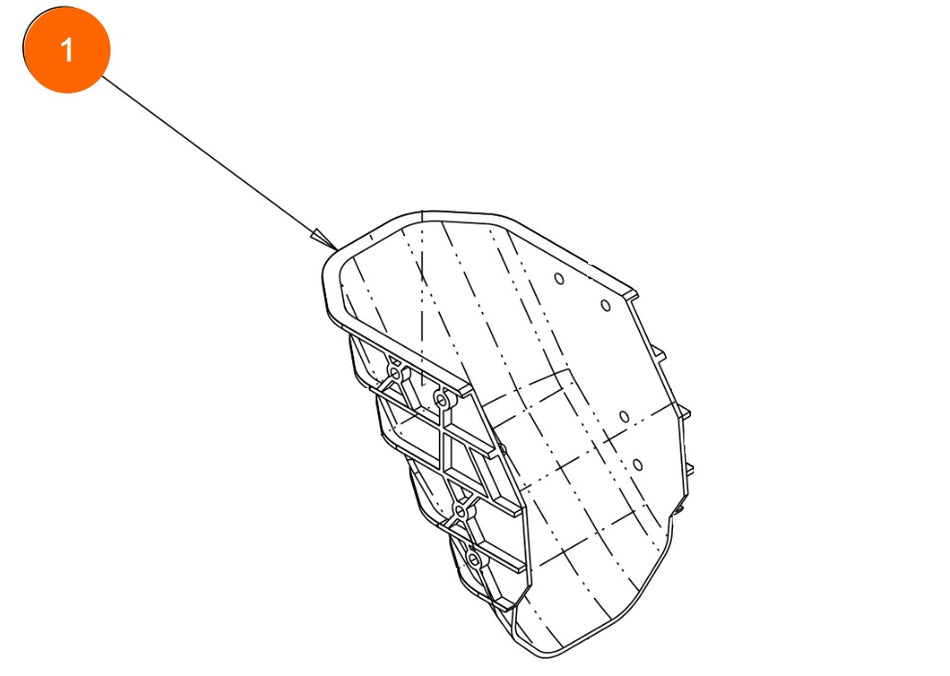 3025063 - CHUTE POLY SHPE, STD LENGTH