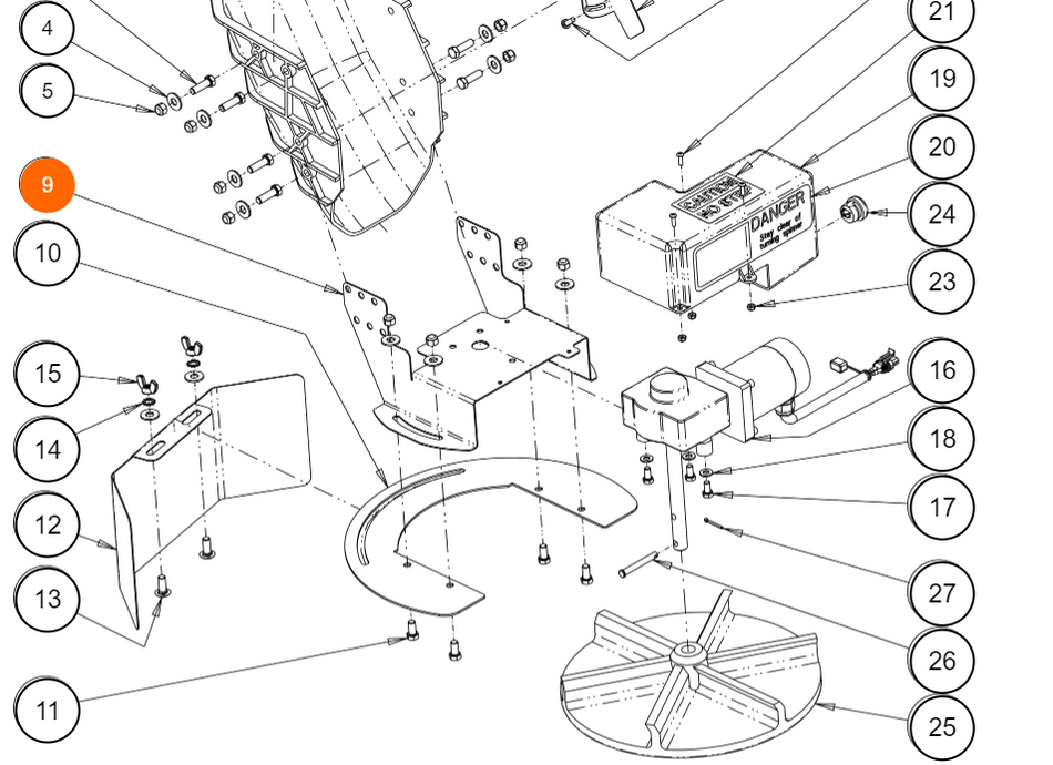 3025715 - BRACKET, GEAR MOTOR/ SHIELD