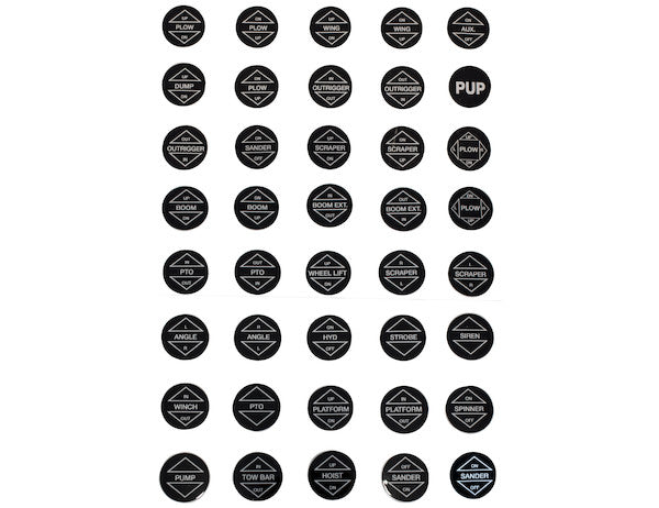 VSK040 - REMOTE VALVE CABLE CONTROL KNOB DECAL SHEET